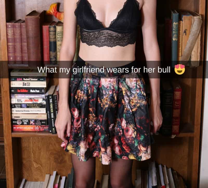 girlfriend in cute dress and bra